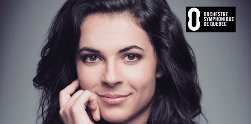 Magali Simard-Galdés and Alexander Shelley with Quebec Symphony Orchestra