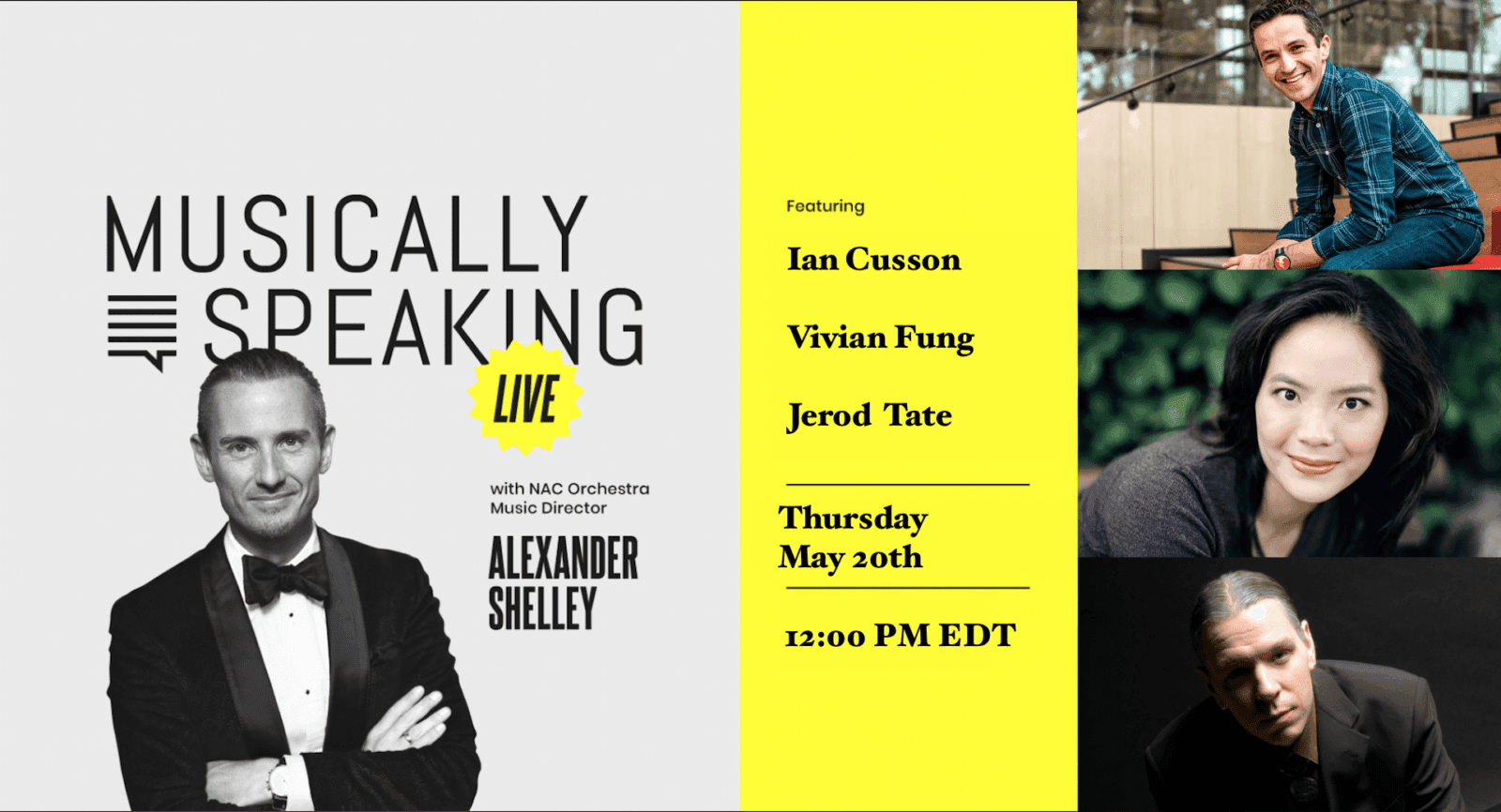 Alexander Shelley interviews three leading contemporary composers in this episode of Musically Speaking
