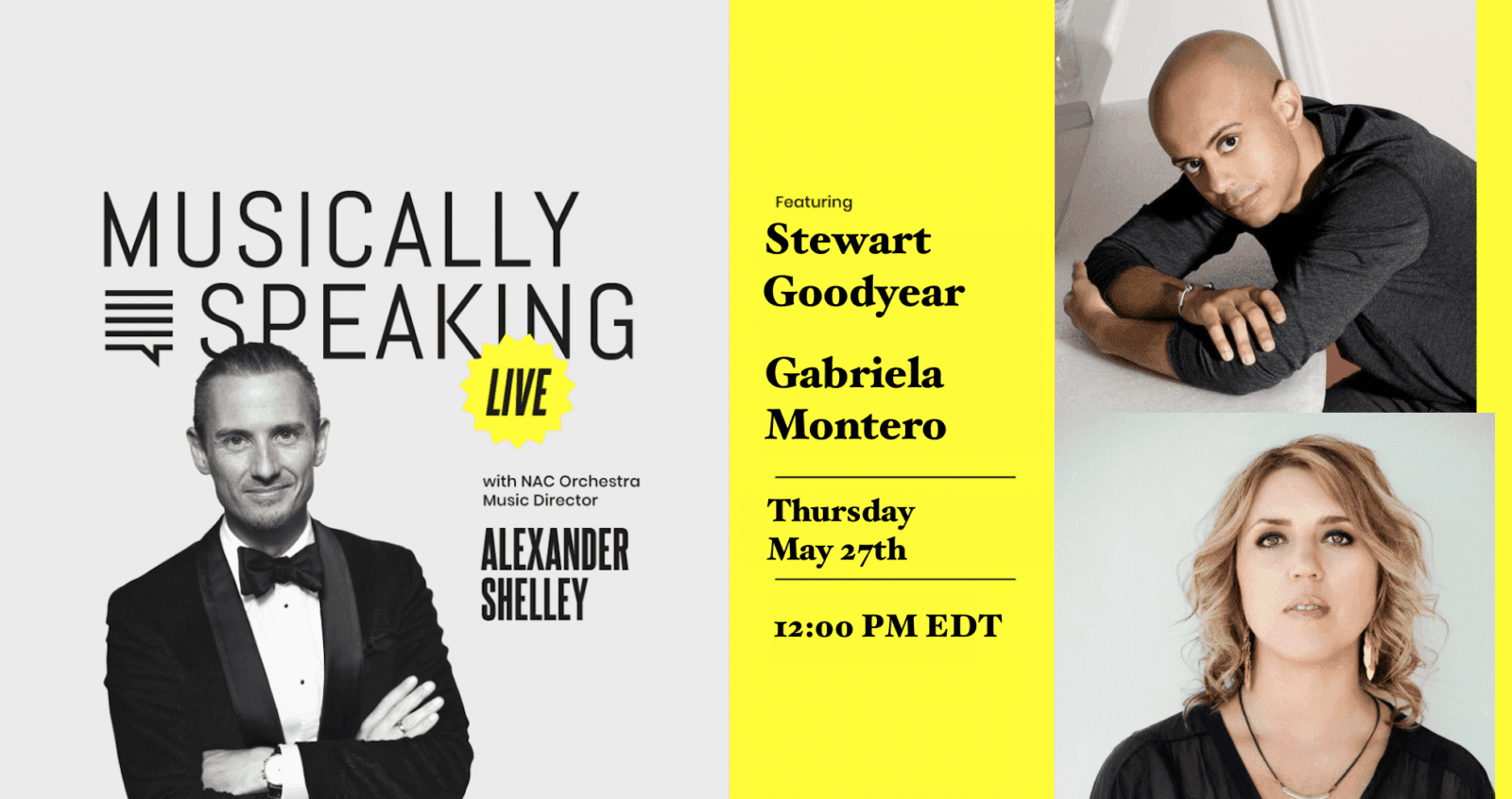 Musically Speaking: Join Alexander Shelley as he chats with Gabriela Montero and Stewart Goodyear about how a composer-performer uses an adaptive mindset in their work.