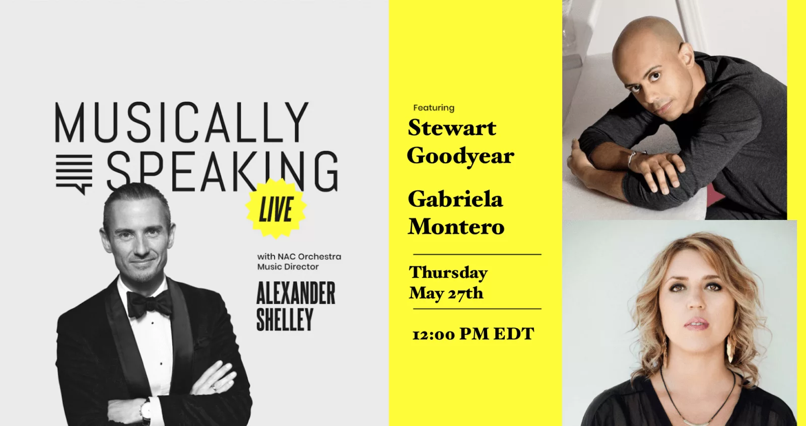 Musically Speaking: Join Alexander Shelley as he chats with Gabriela Montero and Stewart Goodyear about how a composer-performer uses an adaptive mindset in their work.